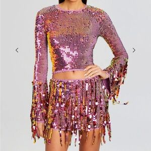 Retrofete Sequins Fringe Set NWT